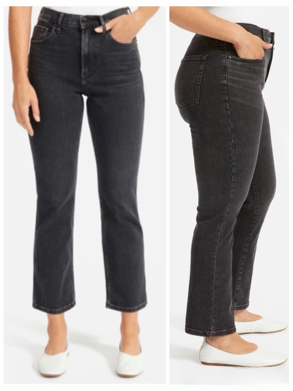 Everlane THE ORIGINAL CHEEKY® JEAN Bootcut Washed Black High Rise Size 29